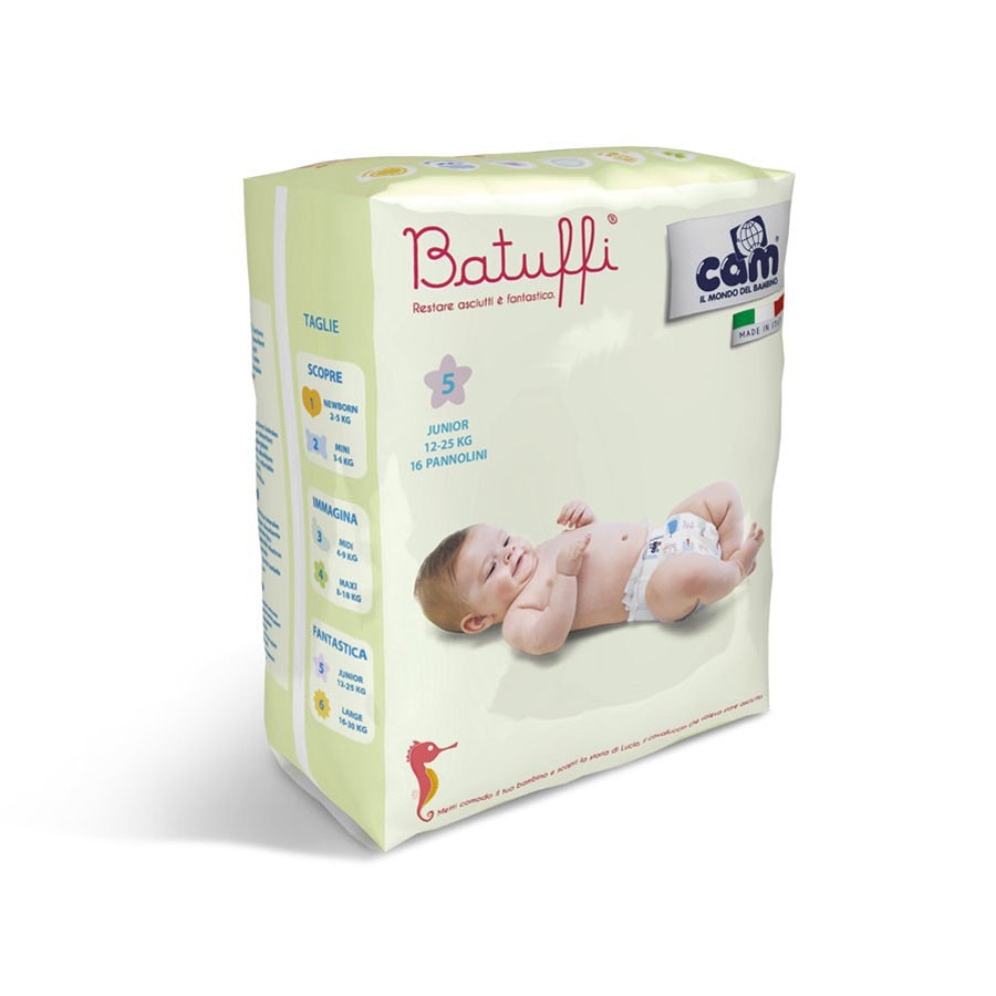 pannolini cam batuffi taglia 5 junior