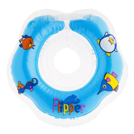 ciambella da collo flipper per neonati blu