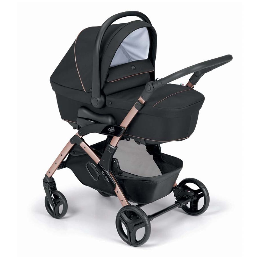 trio cam fluido easy di colore nero e rosa pallido